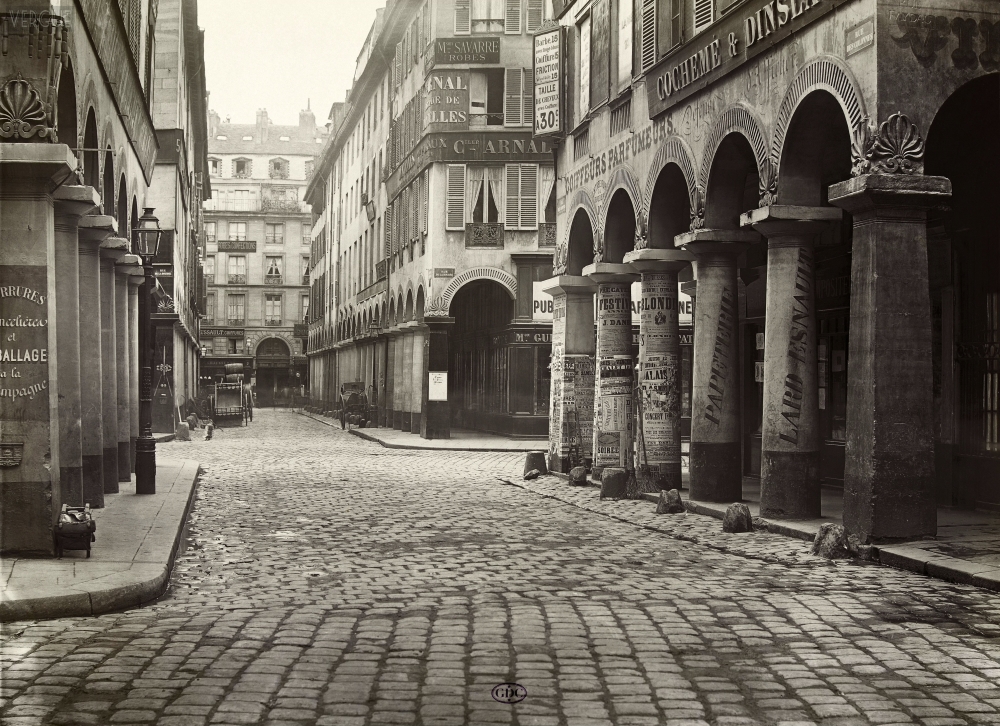 1866,Charles Marville,rue des Colonnes,rue des Colonnes,Paris,France