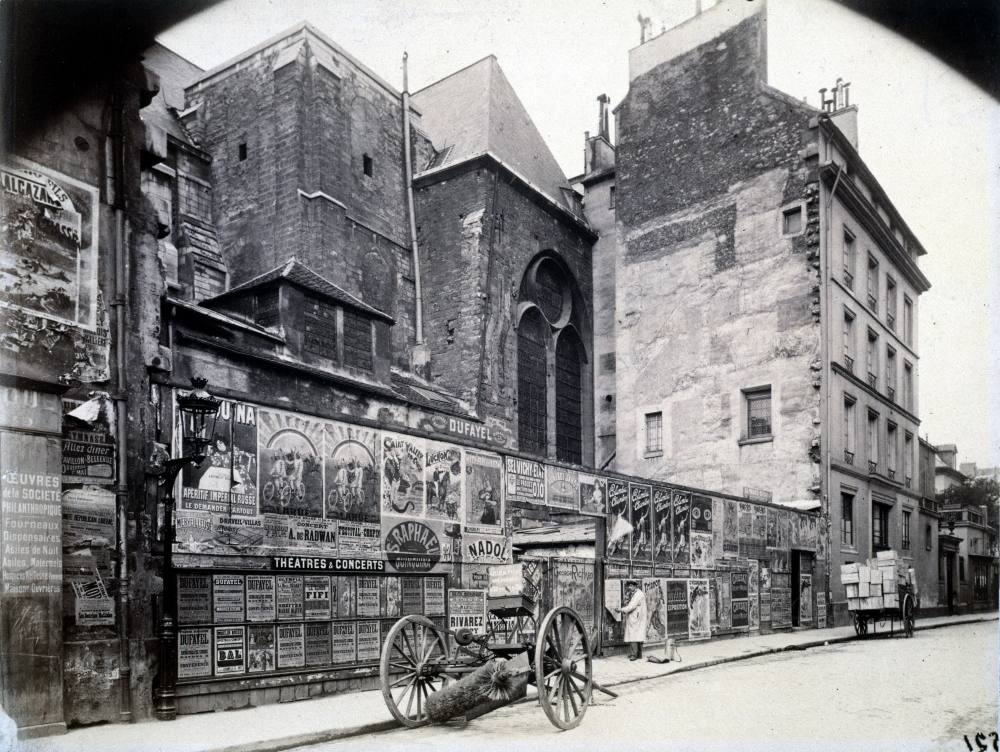 1898,Eugène Atget,rue de l’Abbaye – l’afficheur,9, rue de l'Abbaye,Paris,France